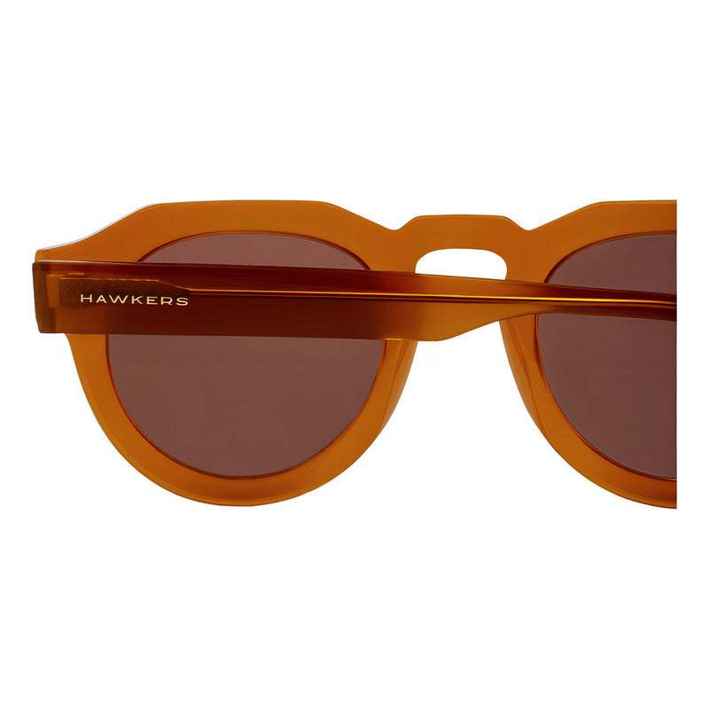 Anteojos De Sol Hawkers Warwick Uptown Diseño Mustard Brown Armazón Marrón Mostaza Transparente Y Lente Marrón