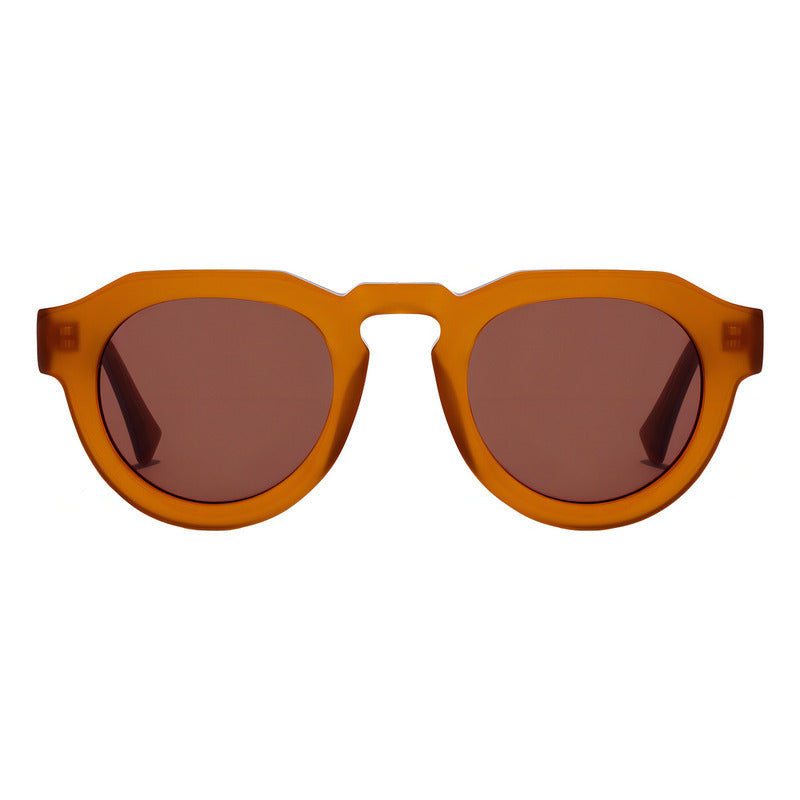Anteojos De Sol Hawkers Warwick Uptown Diseño Mustard Brown Armazón Marrón Mostaza Transparente Y Lente Marrón