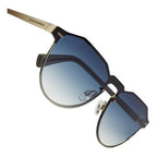 Anteojos De Sol Hawkers Lifestyle Warwick Venm Metal Diseño Twilight Armazón Plata Mate Y Lente Azul Oscuro